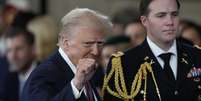 Trump fez o juramento para o cargo perante o chefe da Suprema Corte, John Roberts, ao meio-dia (horário de Washington, D.C., 14h em Brasília).  Foto: Getty Images