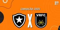 Foto: arte Jogada10 - Legenda: Botafogo x Volta Redonda, pela quarta rodada do Cariocão 2025 / Jogada10