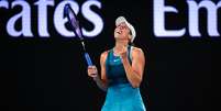 Madison Keys, dos Estados Unidos,bets nacional apostaspartida da semifinal do Australian Open, no dia 23 de janeiro Foto: Robert Prange/Getty Images