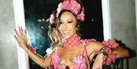 Sabrina Satto com look de látex participa de festa de carnaval em São Paulo.  Foto: Reprodução/Instagram @sabrinasato