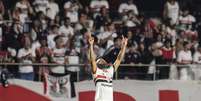 Lucas Moura comemora gol pelo São Paulo contra o Corinthians Foto: Werther Santana/Estadão / Estadão