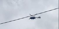 Neymar chegou para treinar de helicóptero  Foto: Reprodução/ESPN