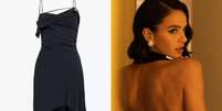 O vestido de Bruna e a própria atriz  Foto: Reprodução / Instagram / Manequim