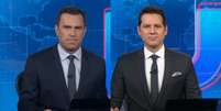 Rodrigo Bocardi e Dony De Nuccio: eles estavam na fila para uma vaga fixa no 'Jornal Nacional' até que um escândalo parecido resultou em saída abrupta da Globo  Foto: Reproduções