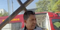 Motorista de ônibus atingido por avião em São Paulo   Foto: Reprodução/TV Globo