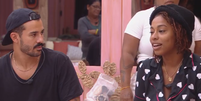 Após ver Diogo e Aline trocando carícias, Thamiris diz que não quer mais aconselhar sister  Foto: Reprodução/TV Globo