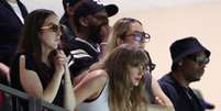 Super Bowl LIX - Philadelphia Eagles x Kansas City Chiefs - A cantora Taylor Swift nas arquibancadas durante o jogo   Foto: REUTERS/Evelyn Hockstein