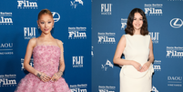 Ariana Grande e Selena Gomez no Festival de Cinema Internacional de Santa Bárbara  Foto: Reprodução/Getty Images / Manequim