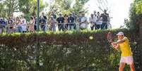 Jo&atilde;o Fonseca treina com bastante p&uacute;blico   Foto: @argentinaopentennis / Ieb+ Argentina Open / Esporte News Mundo