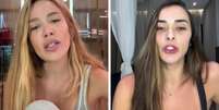 Karoline Lima e Tainá Castro fizeram stories contando os lados da discussão  Foto: Reprodução/Instagram