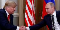 Trump disse que teve uma conversa 'longa e muito produtiva' com Putin; aqui, eles aparecem em foto de 2018  Foto: Reuters / BBC News Brasil