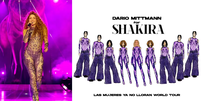 Look de Shakira durante a turnê  Foto: Reprodução/Getty Images/Divulgação / Manequim