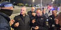 Muitas forças policiais estão nas cenas, segundo a polícia de Israel  Foto: Polícia de Israel / BBC News Brasil