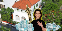 Quer morar na casa de 'Ainda Estou Aqui'? Com 500 m², piscina aquecida e garagem para 3 veículos, mansão de luxo onde Fernanda Torres gravou vale fortuna de tirar o fôlego.  Foto: Getty Images, Divulgação / Bossa Nova Sotheby´s / Purepeople