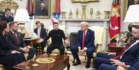 Zelensky e Trump na Casa Branca  Foto: EPA / BBC News Brasil