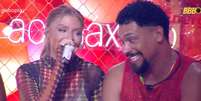 Lembrou do ex!? Vin&iacute;cius canta verso 'proibido' de 'Chico' no 'BBB 25' e Lu&iacute;sa Sonza cai na gargalhada.  Foto: Reprodu&ccedil;&atilde;o, Globoplay / Purepeople