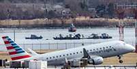 Em janeiro, avião comercial colidiu com um helicóptero militar, em Arlington, Virgínia, nos EUA  Foto: JIM LO SCALZO/EPA-EFE/REX/Shutterstock / BBC News Brasil