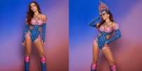 Anitta homenageia nado artístico em figurino para noite de carnaval de São Luís.  Foto: Divulgação
