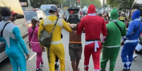 Pol&iacute;cia se fantasia de 'Power Rangers' para combate a furtos durante o Carnaval  Foto: Divulga&ccedil;&atilde;o/ SSP / Contigo