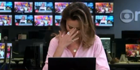 Natuza Nery após descuido durante jornal  Foto: GloboNews / Reprodução