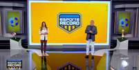 Paloma Tocci e Cléber Machado conduzem o programa esportivo com leveza e bom humor  Foto: Reprodução/TV