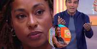 'Sincerão é todo dia': Tadeu Schmidt EXALTA postura afrontosa de Aline em discurso de eliminação de Thamiris no 'BBB 25' e web vibra.  Foto: Reprodução, TV Globo / Purepeople