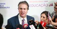 Ministro Camilo Santana no “Encontro Anual Educação Já 2025”, promovido pelo Todos Pela Educação.  Foto: Luís Fortes/MEC