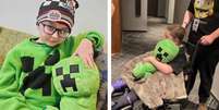 Kevin, diagnosticado com DIPG, condição que afeta o tronco cerebral, teve a oportunidade de assistir sessão especial de Um Filme Minecraft  Foto: Reprodução / Redes Sociais / Perfil Brasil