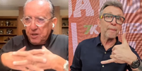 Galvão Bueno se declara ao amigo Neto em coletiva da Band: 'Foi muito gostoso'  Foto: Reprodução/ Instagram / Contigo