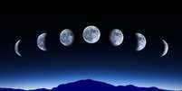 Fa&ccedil;a rituais que estevam conectados com cada vibra&ccedil;&atilde;o lunar - Foto: Shutterstock  Foto: montagem de um c&eacute;u noturno com todas as fases da lua / Jo&atilde;o Bidu - Terra Astral