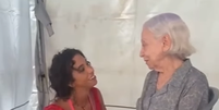 Fernanda Montenegro ao lado de Linn  Foto: Reprodução/Instagram/Fernanda Montenegro