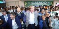 Ronaldo Caiado lan&ccedil;a pr&eacute;-candidatura &agrave; presid&ecirc;ncia da Rep&uacute;blica em evento em Salaador, na Bahia.   Foto: Divulga&ccedil;&atilde;o/Uni&atilde;o Brasil 