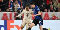 Michael Olise, do Bayern, contra a Inter na Champions  Foto: Peter Kneffel/picture alliance via Getty Images