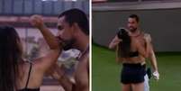 Maike é advertido pela produção após exagerar no flerte com Renata  Foto: Reprodução Globoplay