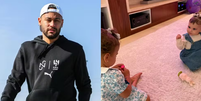 Neymar derreteu-se pelas filhas brincando juntas  Foto: Reprodução