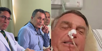 Médicos dizem que Bolsonaro deve ter mais episódios de dores abdominais  Foto: Reprodução/Instagram @hospitalriogrande e @jairmessiasbolsonaro