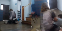Professora senta em cima de aluno autista para imobilizá-lo durante crise  Foto: Reprodução
