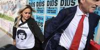Julgamento da morte de Diego Armando, na Argentina &ndash;  Foto: Julian Finney/Getty Images - Legenda: Mensagem exposta por ex-mulher sugere rela&ccedil;&atilde;o &iacute;ntima de Maradona com m&eacute;dica acusada de homic&iacute;dio / Jogada10