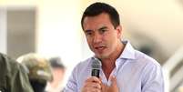 Dois anos atrás, Noboa se tornou o presidente mais jovem da história do Equador.  Foto: Getty Images / BBC News Brasil
