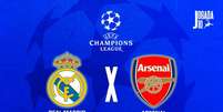  Foto: Jogada10 - Legenda: Real Madrid e Arsenal decidem uma vaga na semifinal da Champions / Jogada10