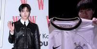 Cho Seung-youn é conhecido como Woodz no mundo do kpo  Foto: Fotos: Han Myung-Gu/WireImage e Reprodução/Globo Esporte / Rolling Stone Brasil