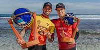 Morgan Cibilic comemora resultado em 2021. Foto: Matt Dunbar / WSL / Esporte News Mundo