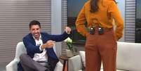 Momentou arrancou risadas dos apresentadores  Foto: Reprodução/RBS TV