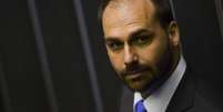 Eduardo Bolsonaro pediu 122 dias de afastamento em 20 de março  Foto: Marcelo Camargo/Agência Brasil