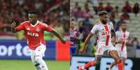 Fotos: Ricardo Duarte / Internacional - Legenda: Quest&otilde;es musculares fizeram Carbonro (esquerda) e Wesley (direita) se tornarem desfalques do Inter em duelo contra o Palmeiras  Foto: Jogada10