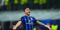 Lautaro Martinez celebra classificação da Inter de Milão diante do Bayern de Munique Foto: Mattia Pistoia - Inter/Inter via Getty Images