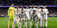 Time do Real Madrid antes de jogo da Liga dos Campeões Foto: Getty Images/Antonio Villalba