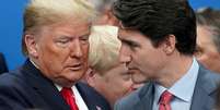 Durante visita do então primeiro-ministro canadense Justin Trudeau aos EUA no seu primeiro mandato, Donald Trump destacou os 'laços especiais' entre as duas nações, que 'compartilham muito mais que uma fronteira'. O que mudou desde então?  Foto: Reuters / BBC News Brasil