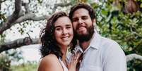 Renata Gasparim e Thiago Trindade Lula da Silva se casaram em hotel no interior paulista  Foto: Reprodução/Instagram