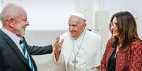 Lula publicou uma foto de um encontro que teve com o papa Francisco.  Foto: Reprodu&ccedil;&atilde;o/Instagram/lulaoficial / Estad&atilde;o